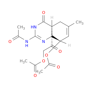 Acetamide,N-[8-(acetyloxy)-8a-[(acetyloxy)acetyl]-1,4,4a,5,8,8a-hexahydro-6-methyl-4-oxo-2-quinazolinyl]-,(4aa,8a,8aa)- (9CI)