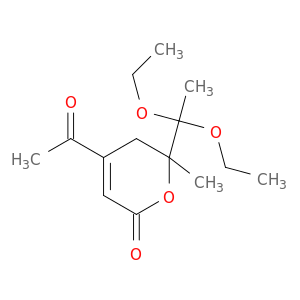 2H-Pyran-2-one, 4-acetyl-6-(1,1-diethoxyethyl)-5,6-dihydro-6-methyl-