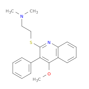 Ethanamine, 2-[(4-methoxy-3-phenyl-2-quinolinyl)thio]-N,N-dimethyl-