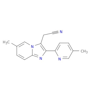 Imidazo[1,2-a]pyridine-3-acetonitrile, 6-methyl-2-(5-methyl-2-pyridinyl)-