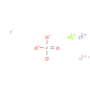 Aluminum magnesium zinc fluoride phosphate