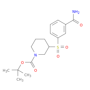 1-Piperidinecarboxylicacid, 3-[[3-(aminocarbonyl)phenyl]sulfonyl]-, 1,1-dimethylethyl ester