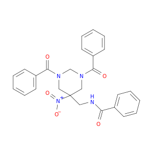 Benzamide, N-[(1,3-dibenzoylhexahydro-5-nitro-5-pyrimidinyl)methyl]-