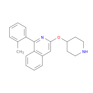 Isoquinoline, 1-(2-methylphenyl)-3-(4-piperidinyloxy)-