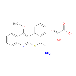 Ethanamine, 2-[(4-methoxy-3-phenyl-2-quinolinyl)thio]-, ethanedioate