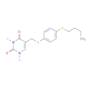 2,4(1H,3H)-Pyrimidinedione, 5-[[[4-(butylthio)phenyl]thio]methyl]-