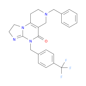 7-苄基-4-(4-(三氟甲基)苄基)-2,4,6,7,8,9-六氢咪唑并[1,2-a]吡啶并[3,4-e]嘧啶-5(1H)-一