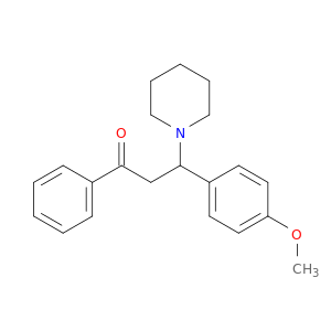 1-Propanone, 3-(4-methoxyphenyl)-1-phenyl-3-(1-piperidinyl)-