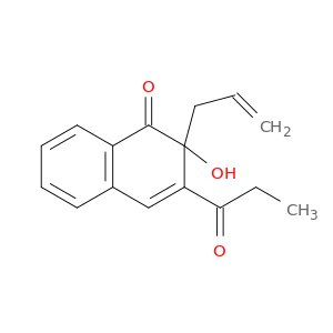 1(2H)-Naphthalenone, 2-hydroxy-3-(1-oxopropyl)-2-(2-propenyl)-