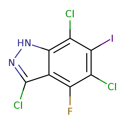 3,5,7-Trichloro-4-fluoro-6-iodo 1H-Indazole