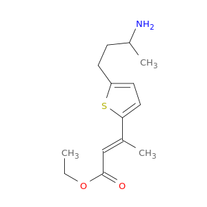 2-Butenoic acid, 3-[5-(3-aminobutyl)-2-thienyl]-, ethyl ester, (E)-