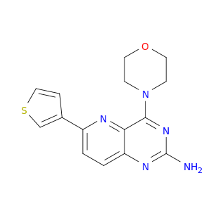Pyrido[3,2-d]pyrimidin-2-amine, 4-(4-morpholinyl)-6-(3-thienyl)-