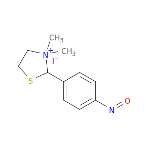 Thiazolidinium, 3,3-dimethyl-2-(4-nitrosophenyl)-, iodide