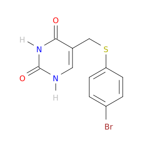 2,4(1H,3H)-Pyrimidinedione, 5-[[(4-bromophenyl)thio]methyl]-