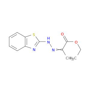 Propanoic acid, 2-(2-benzothiazolylhydrazono)-, ethyl ester