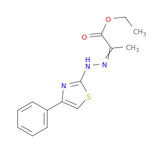 Propanoic acid, 2-[(4-phenyl-2-thiazolyl)hydrazono]-, ethyl ester