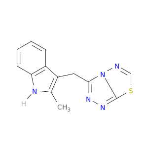 1H-Indole, 2-methyl-3-(1,2,4-triazolo[3,4-b][1,3,4]thiadiazol-3-ylmethyl)-