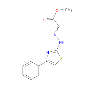 Acetic acid, [(4-phenyl-2-thiazolyl)hydrazono]-, methyl ester