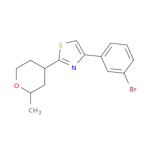 Thiazole, 4-(3-bromophenyl)-2-(tetrahydro-2-methyl-2H-pyran-4-yl)-