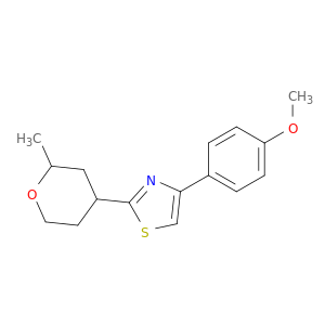 Thiazole, 4-(4-methoxyphenyl)-2-(tetrahydro-2-methyl-2H-pyran-4-yl)-