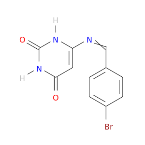 2,4(1H,3H)-Pyrimidinedione, 6-[[(4-bromophenyl)methylene]amino]-