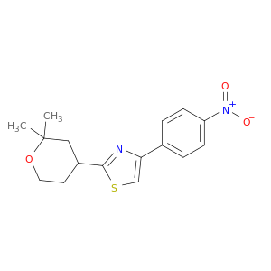 Thiazole, 4-(4-nitrophenyl)-2-(tetrahydro-2,2-dimethyl-2H-pyran-4-yl)-