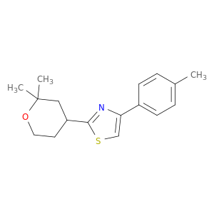 Thiazole, 4-(4-methylphenyl)-2-(tetrahydro-2,2-dimethyl-2H-pyran-4-yl)-