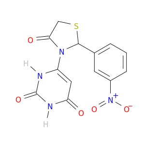 2,4(1H,3H)-Pyrimidinedione, 6-[2-(3-nitrophenyl)-4-oxo-3-thiazolidinyl]-