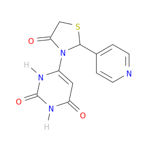 2,4(1H,3H)-Pyrimidinedione, 6-[4-oxo-2-(4-pyridinyl)-3-thiazolidinyl]-
