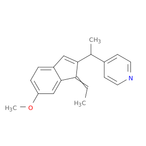 Pyridine, 4-[1-(1-ethylidene-6-methoxy-1H-inden-2-yl)ethyl]-