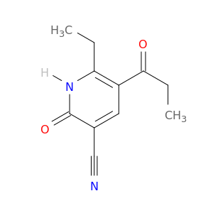 3-Pyridinecarbonitrile, 6-ethyl-1,2-dihydro-2-oxo-5-(1-oxopropyl)-