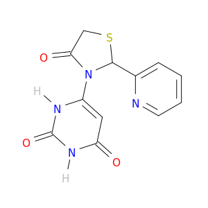 2,4(1H,3H)-Pyrimidinedione, 6-[4-oxo-2-(2-pyridinyl)-3-thiazolidinyl]-