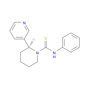 1-Piperidinecarbothioamide, N-phenyl-2-(3-pyridinyl)-, (S)-