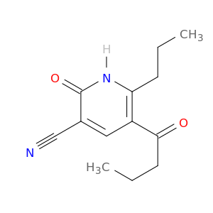 3-Pyridinecarbonitrile, 1,2-dihydro-2-oxo-5-(1-oxobutyl)-6-propyl-