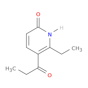 2(1H)-Pyridinone, 6-ethyl-5-(1-oxopropyl)-