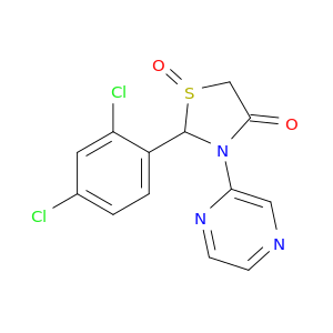 4-Thiazolidinone, 2-(2,4-dichlorophenyl)-3-pyrazinyl-, 1-oxide