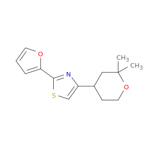 Thiazole, 2-(2-furanyl)-4-(tetrahydro-2,2-dimethyl-2H-pyran-4-yl)-