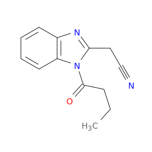 1H-Benzimidazole-2-acetonitrile, 1-(1-oxobutyl)-