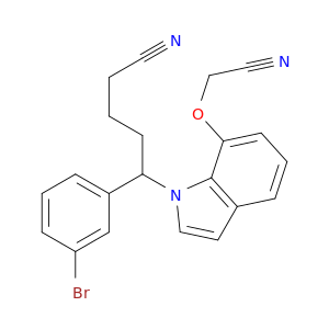 1H-INDOLE-1-PENTANENITRILE, .DELTA.-(3-BROMOPHENYL)-7-(CYANOMETHOXY)-