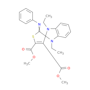 1,3-DIETHYL-1,3-DIHYDRO-2'-(PHENYLIMINO)-SPIRO[2H-BENZO[D]IMIDAZOLE-2,3'(2'H)-THIOPHENE]-4',5'-DICARBOXYLIC ACID DIMETHYL ESTER