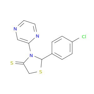 4-Thiazolidinethione, 2-(4-chlorophenyl)-3-pyrazinyl-