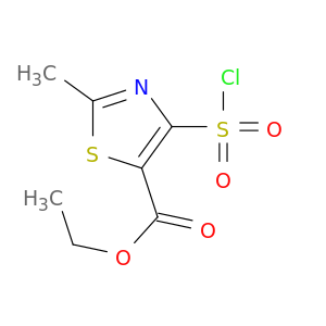5-Thiazolecarboxylic acid, 4-(chlorosulfonyl)-2-methyl-, ethyl ester