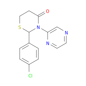 4H-1,3-Thiazin-4-one, 2-(4-chlorophenyl)tetrahydro-3-pyrazinyl-
