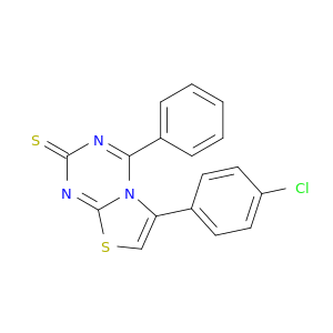 2H-Thiazolo[3,2-a]-1,3,5-triazine-2-thione, 6-(4-chlorophenyl)-4-phenyl-