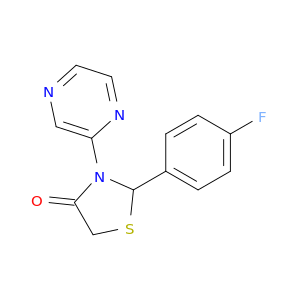 4-Thiazolidinone, 2-(4-fluorophenyl)-3-pyrazinyl-