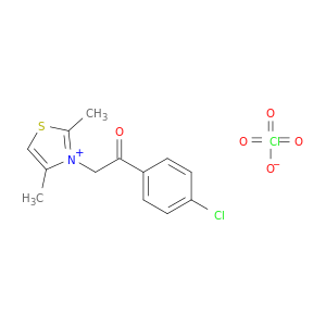 Thiazolium, 3-[2-(4-chlorophenyl)-2-oxoethyl]-2,4-dimethyl-, perchlorate