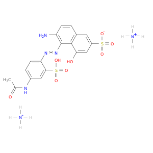 2-萘磺酸,5-[2-[4-(乙酰氨基)-2-硫苯基]二亚苯基]-6-氨基-4-羟基-铵盐(1：2)