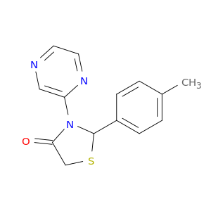 4-Thiazolidinone, 2-(4-methylphenyl)-3-pyrazinyl-