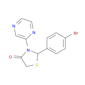 4-Thiazolidinone, 2-(4-bromophenyl)-3-pyrazinyl-