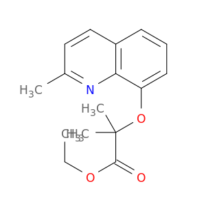 Propanoic acid, 2-methyl-2-[(2-methyl-8-quinolinyl)oxy]-, ethyl ester